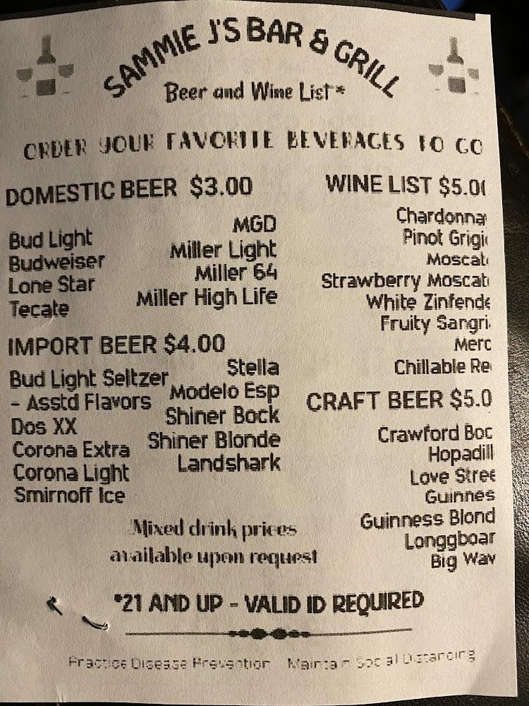 Sammie J's Menu image 3